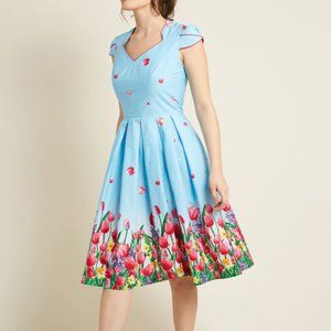 Hell Bunny Broadcast Your Brilliance A-Line Dress